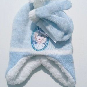 Disney's Frozen Toddler Girl Trapper Hat & Mittens Set One Size